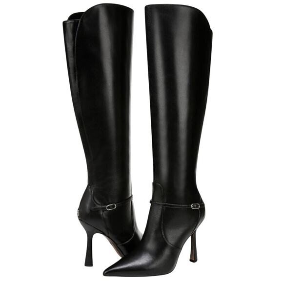 Sam Edelman Womens Elia Above The Knee High Boots US 6.5 M WC Black Leather NIB - Picture 2 of 12
